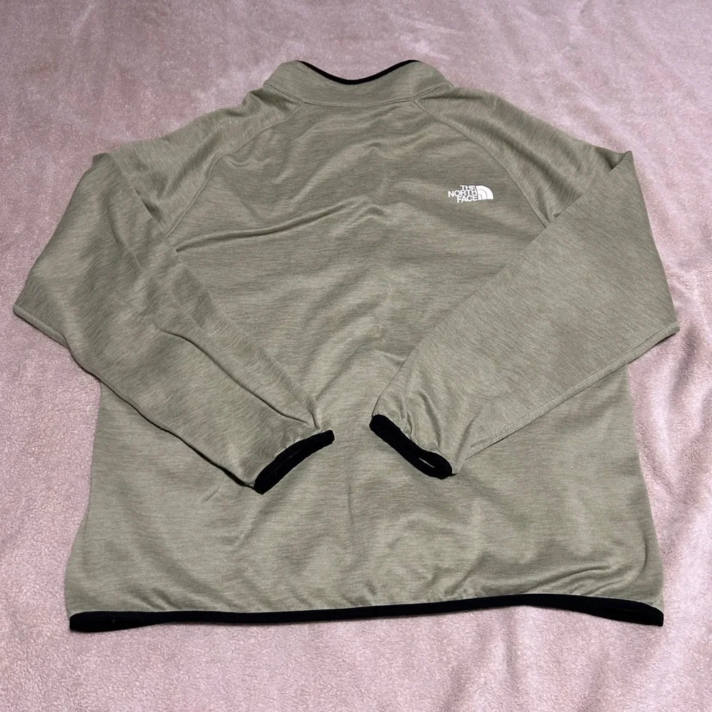 The North Face Canyon Lands Fleece Jacket Mens XL Green Full Zip Mock Neck